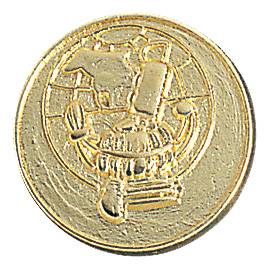 Gold Scholastic Lapel Chenille Insignia Pin - Metal