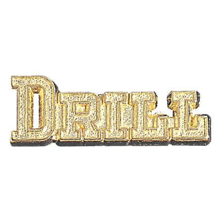 Gold Drill Lapel Chenille Insignia Pin - Metal