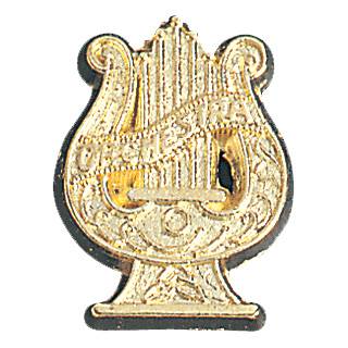 Gold Orchestra Lapel Chenille Insignia Pin - Metal