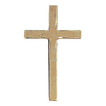 Gold Cross Chenille Insignia Pin - Metal