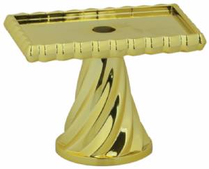Gold 2" Rectangular Pedestal Trophy Riser