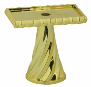 Gold 2 3/4" Rectangular Pedestal Trophy Riser