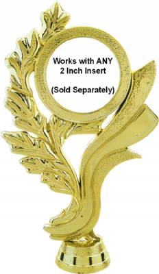 6" Gold Vine 2" Insert Holder Trophy Figure #2