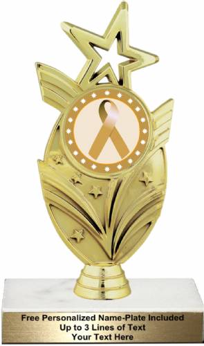 7 1/2" Gold Ribbon Awareness Trophy Kit