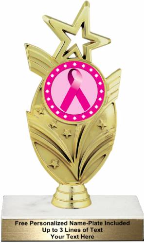 7 1/2" Pink Ribbon Awareness Trophy Kit