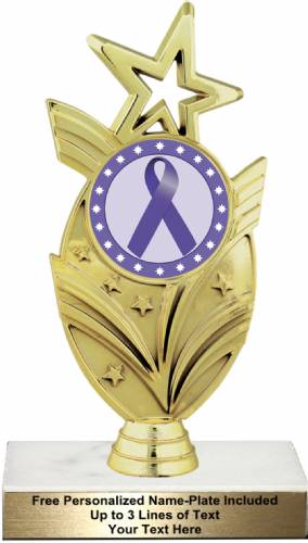 7 1/2" Purple Ribbon Awareness Trophy Kit