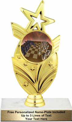 7 1/2" Chess with Color Insert Trophy Kit