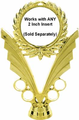 6" Gold Wreath 2" Insert Holder Figure #2