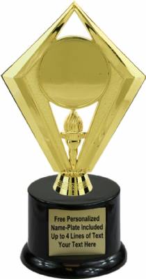 7 1/2" - 2" Diamond Insert Holder Trophy Kit with Pedestal Base