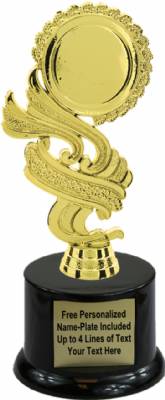 7 3/4" - 2" Insert Holder "Swirl" Trophy Kit with Pedestal Base