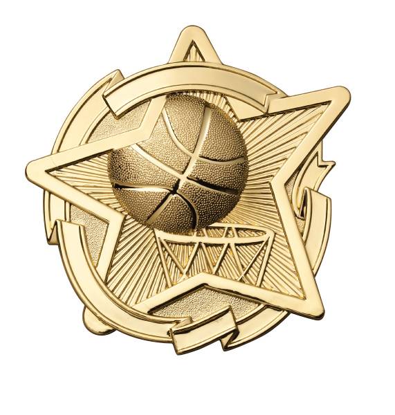 4 1/2" Basketball Star Series Plaque Mount