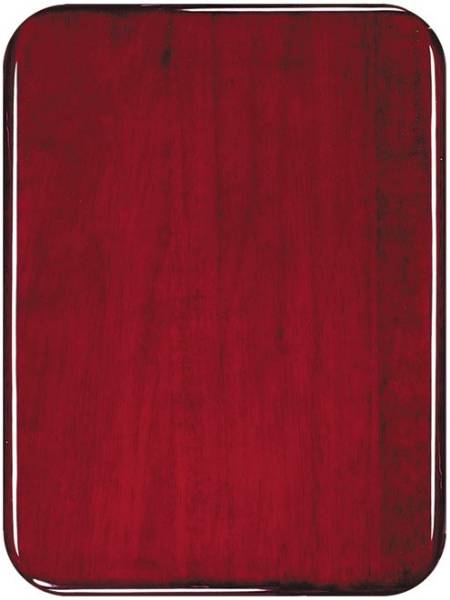 10 1/2" x 13" Rounded Rosewood Piano Finish Plaque Blank