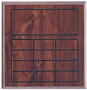 Cherry Finish Perpetual Plaque Blank - 12 Plates
