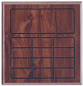 Cherry Finish Perpetual Plaque Blank - 12 Plates