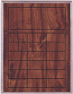 Cherry Finish Perpetual Plaque Blank - 18 Plates