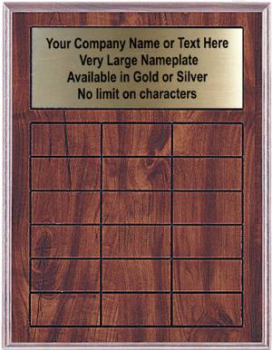 Cherry Finish Perpetual Plaque Complete - 18 Plates