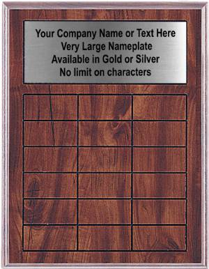 Cherry Finish Perpetual Plaque Complete - 18 Plates #2