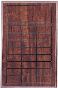 Cherry Finish Perpetual Plaque Blank - Holds 24 Plates