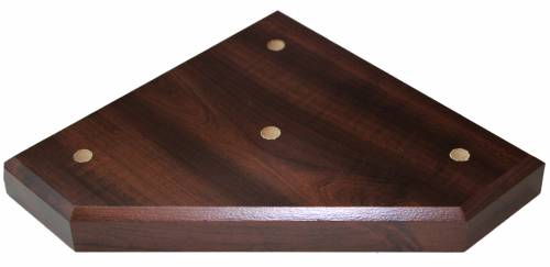 Cherry Finish Wood 3 Post Trophy Base and Lid Set 10 1/2" #3