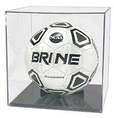 Clear Basketball / Soccer BallQube Display Case with Grandstand Holder #2