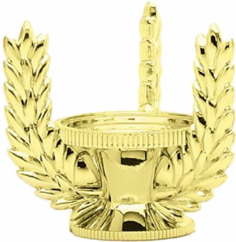 2 3/4" Gold Triple Wreath Trophy Riser