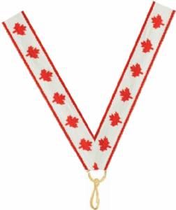 7/8" x 32" Canada Neck Ribbon with Snap Clip