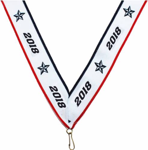 1 1/2" x 32" 2018 Neck Ribbon with Snap Clip