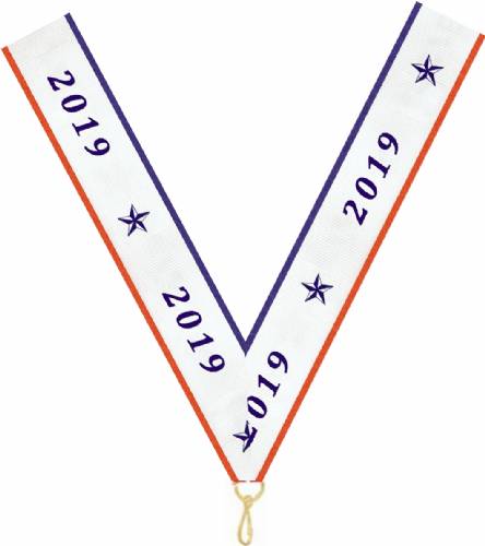 1 1/2" x 32" 2019 Neck Ribbon with Snap Clip