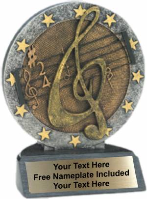 4 1/2" Music All Star Trophy Resin