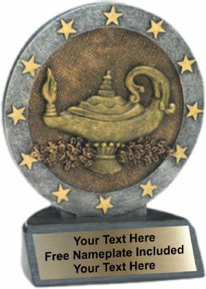 4 1/2" Lamp of Knowledge All Star Trophy Resin