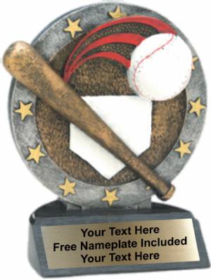 4 1/2" Baseball All Star Trophy Resin