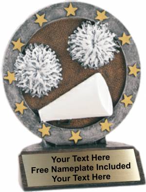 4 1/2" Cheerleading All Star Trophy Resin