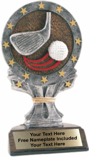 6 1/4" Golf All Star Trophy Resin