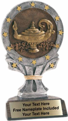 6 1/4" Lamp of Knowledge All Star Trophy Resin