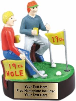 4 1/4" 19th Hole Comic Golf Trophy
