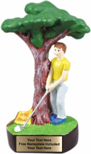 7" In the Rough Comic Golf Trophy