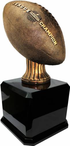 17" Antique Lifesize Football Resin Trophy Black Base #2