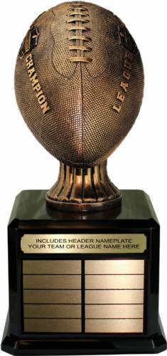 17" Antique Gold Fantasy Football League Champion Trophy Black Base #2