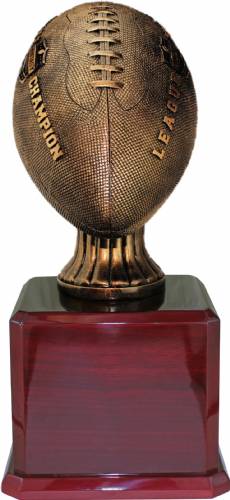 17" Antique Lifesize Football Resin Trophy Rosewood Base