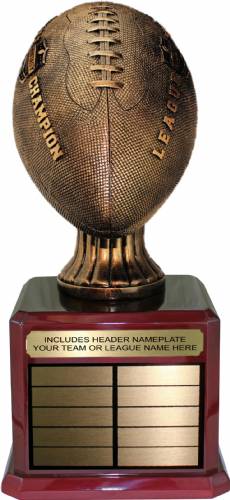 17 " Antique Fantasy Football League Champ Trophy Rosewood Base #2