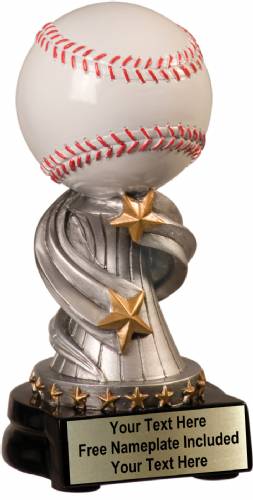 5 3/4" Baseball Trophy Encore Series Hand Painted Resin