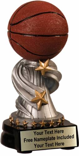 5 3/4" Basketball Trophy Encore Series Hand Painted Resin