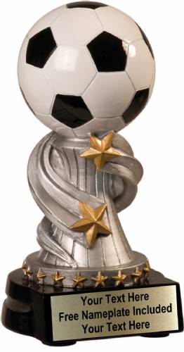 5 3/4" Soccer Trophy Encore Series Hand Painted Resin