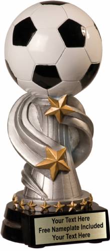 7" Soccer Trophy Encore Series Hand Painted Resin