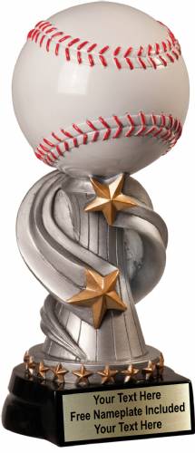 8 1/2" Baseball Trophy Encore Series Hand Painted Resin