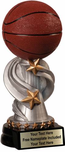 8 1/2" Basketball Trophy Encore Series Hand Painted Resin