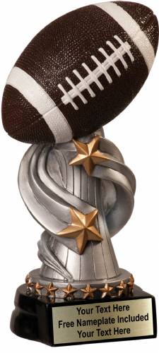 8 1/2" Football Trophy Encore Series Hand Painted Resin