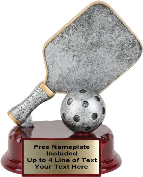 5 1/4" Pickleball Hand Painted Resin Trophy #1