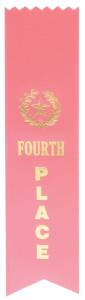 4th Place Pink Pinked Award Ribbon