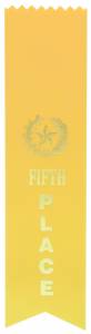 5th Place Yellow Pinked Award Ribbon